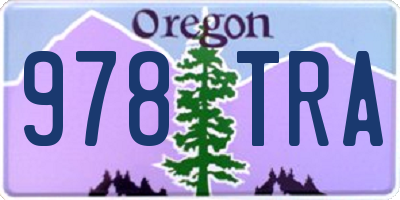 OR license plate 978TRA