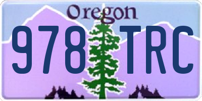 OR license plate 978TRC