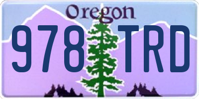 OR license plate 978TRD