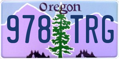 OR license plate 978TRG