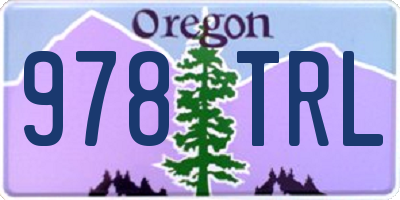 OR license plate 978TRL