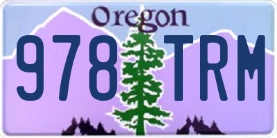 OR license plate 978TRM
