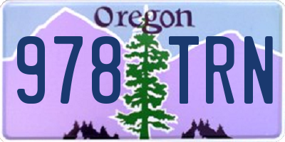 OR license plate 978TRN
