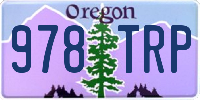 OR license plate 978TRP