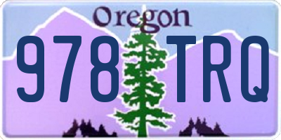 OR license plate 978TRQ