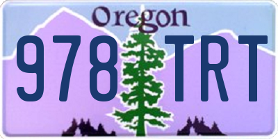 OR license plate 978TRT