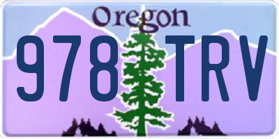 OR license plate 978TRV