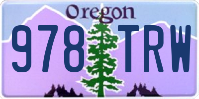OR license plate 978TRW