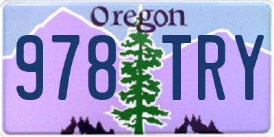 OR license plate 978TRY
