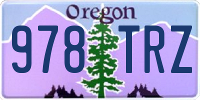 OR license plate 978TRZ
