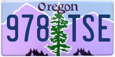 OR license plate 978TSE