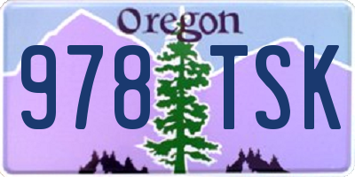 OR license plate 978TSK