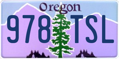 OR license plate 978TSL