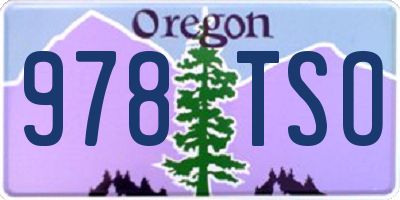 OR license plate 978TSO
