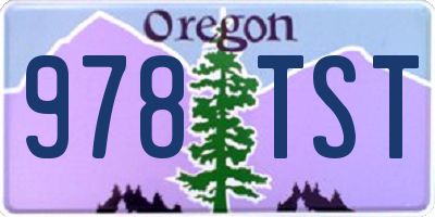 OR license plate 978TST