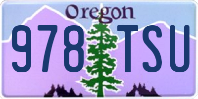 OR license plate 978TSU