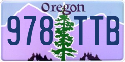 OR license plate 978TTB