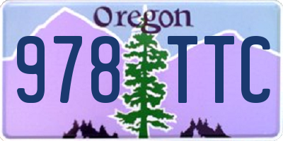 OR license plate 978TTC