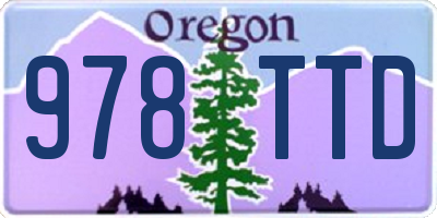 OR license plate 978TTD