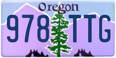 OR license plate 978TTG