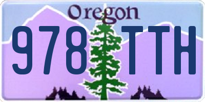 OR license plate 978TTH