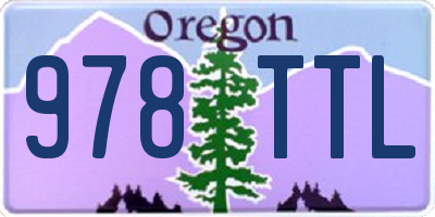 OR license plate 978TTL