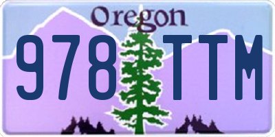 OR license plate 978TTM