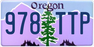 OR license plate 978TTP