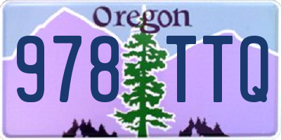 OR license plate 978TTQ