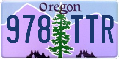OR license plate 978TTR