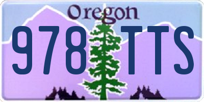 OR license plate 978TTS