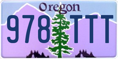 OR license plate 978TTT