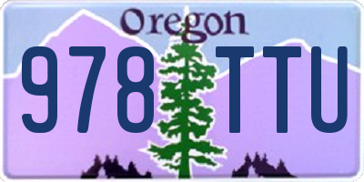 OR license plate 978TTU