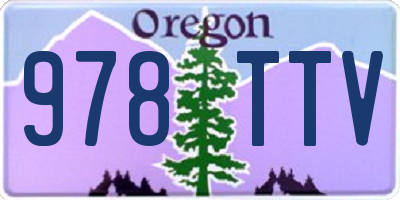OR license plate 978TTV