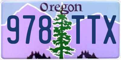 OR license plate 978TTX