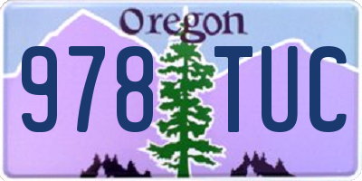 OR license plate 978TUC