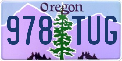 OR license plate 978TUG