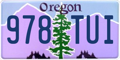 OR license plate 978TUI