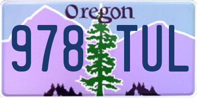 OR license plate 978TUL