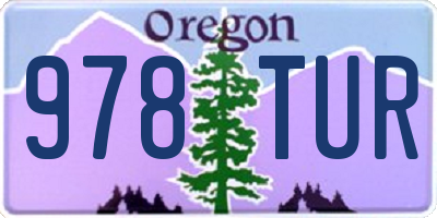 OR license plate 978TUR