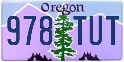 OR license plate 978TUT