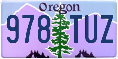 OR license plate 978TUZ