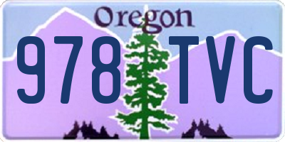 OR license plate 978TVC