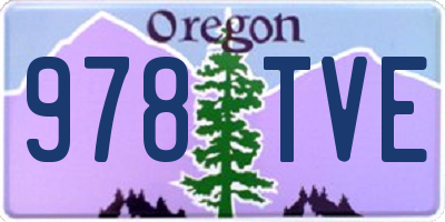 OR license plate 978TVE