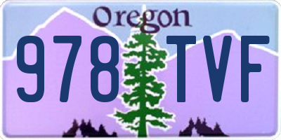 OR license plate 978TVF