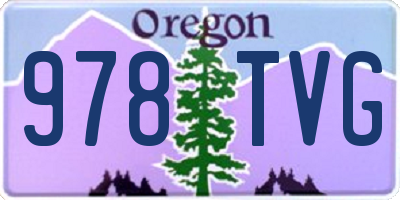 OR license plate 978TVG