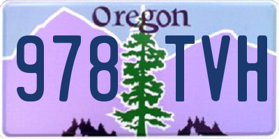 OR license plate 978TVH