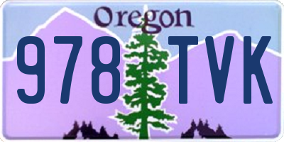 OR license plate 978TVK