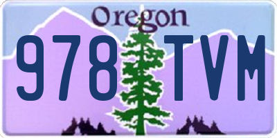OR license plate 978TVM