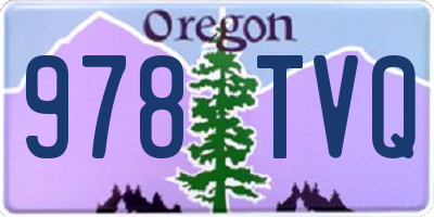 OR license plate 978TVQ